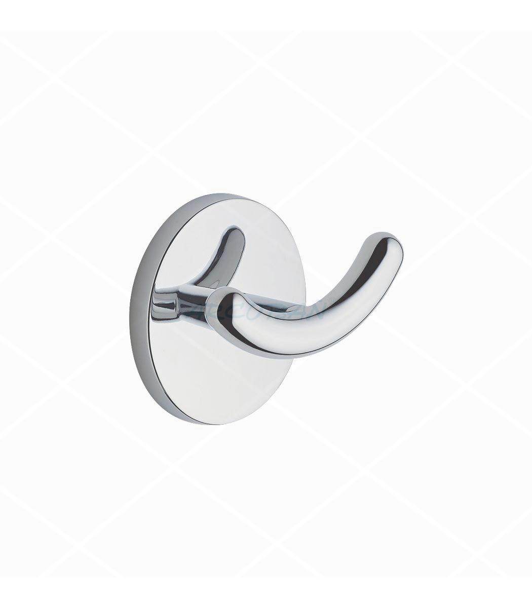 Percha doble adhesivo baño inox PERCHA EBANO ACERO INOX - Imagen 1