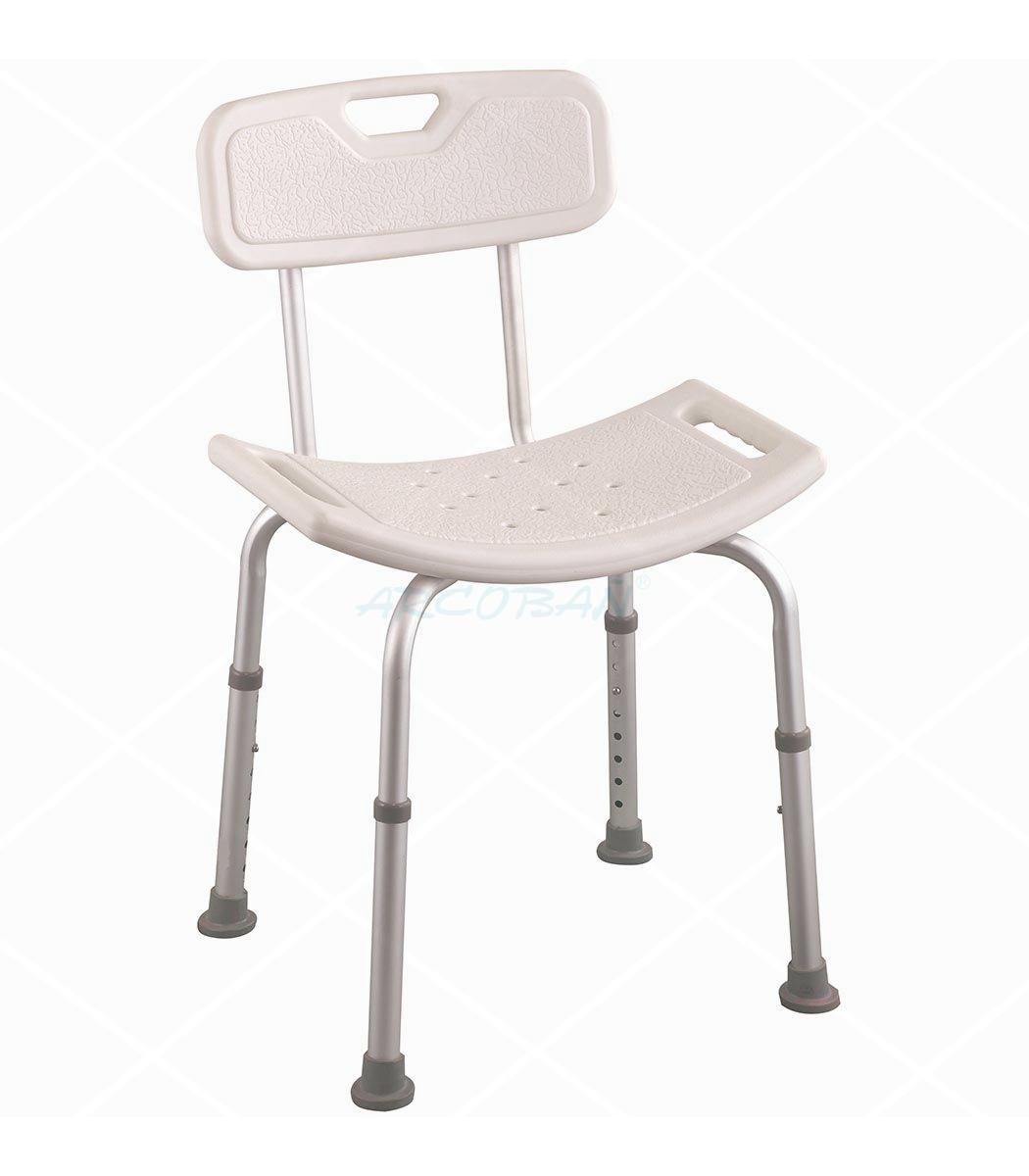 asiento respaldo rectangular baño ducha BANQUETA 6 ALTURAS CON RESPALDO - Imagen 1