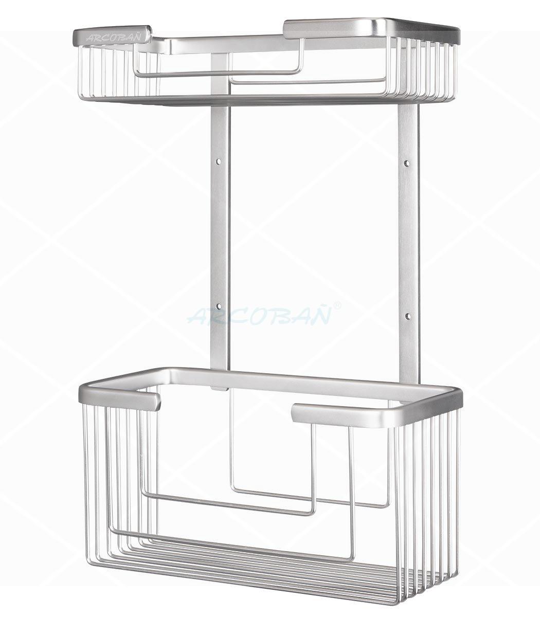 Cesta doble rectangular estanteria aluminio ESTANTERÍA DOBLE ALUMINIO "ICEBERG" ANTICAL - Imagen 1