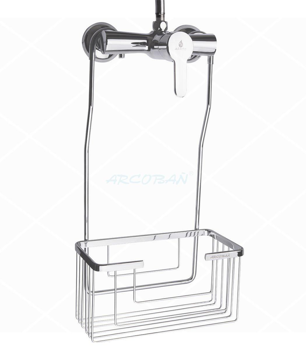 Cesta gel champu colgar ducha CESTA DE GRIFERÍA ACERO INOXIDABLE - Imagen 1