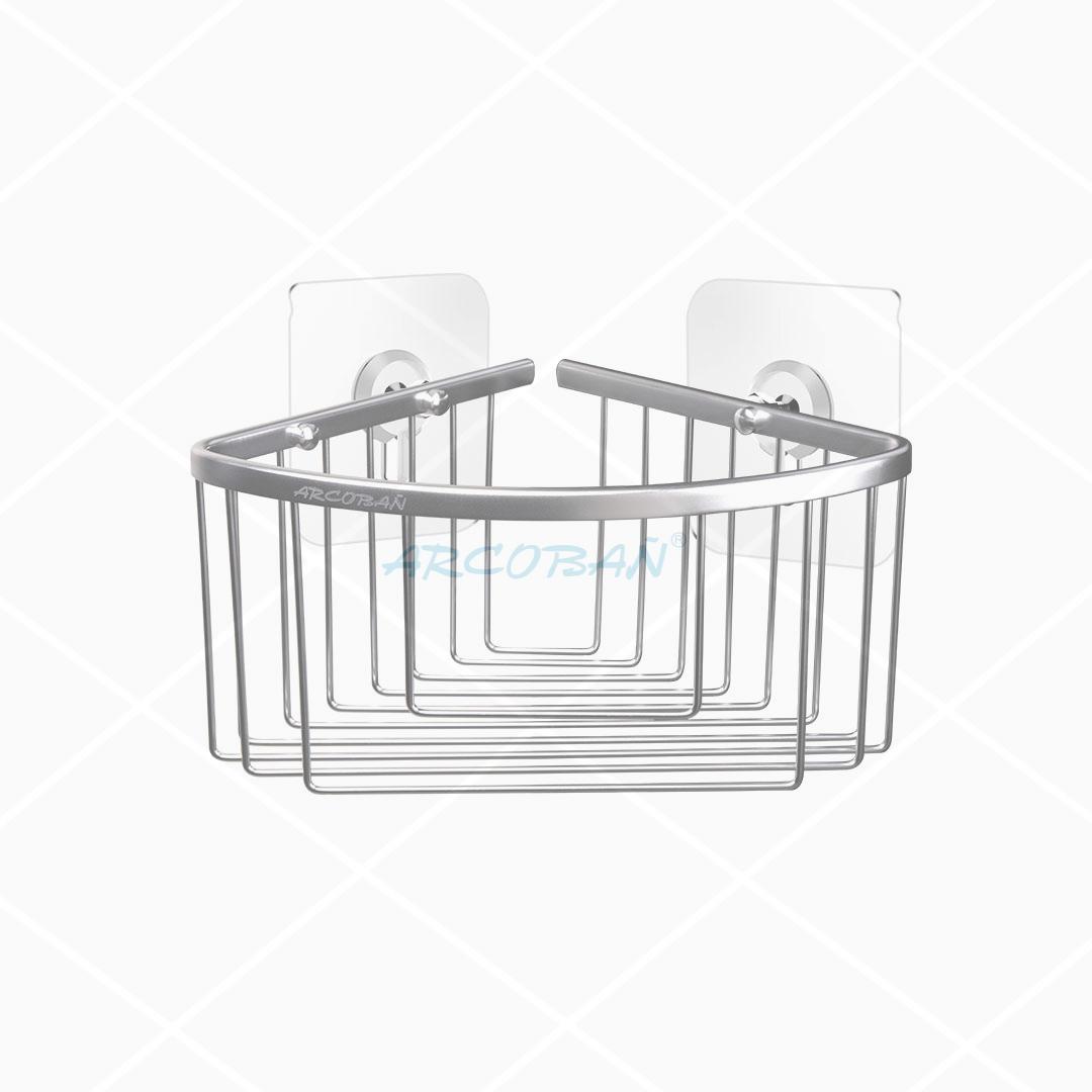 Cesta rinconera alta aluminio adhesivo 00CPIAD CESTA RINCONERA ALTA "ICEBERG" CON ADHESIVO - Imagen 1