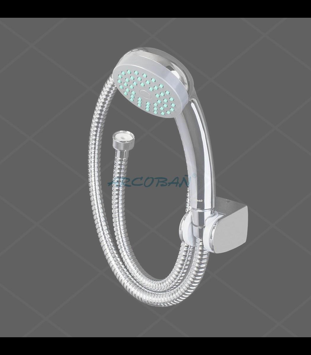 flexo mango ducha soporte set sena SET DUCHA SENA 3PIEZAS - Imagen 1