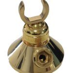 SOPORTE LATÓN CON TOMA HEXAGONAL ORO