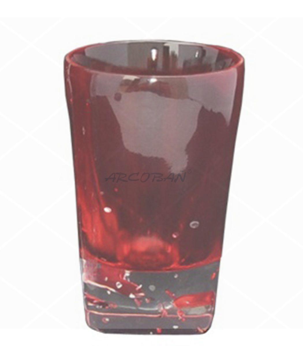 Vaso encimera rojo lavabo cepillo VASO AGUAMAR ROJO - Imagen 1