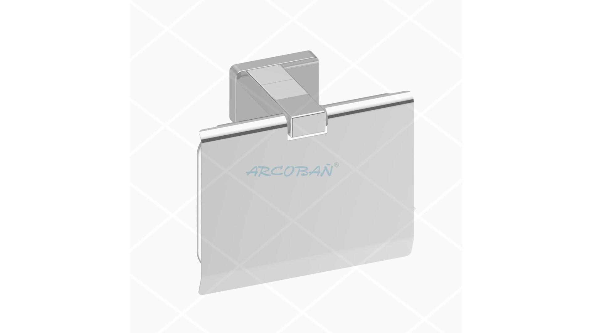 7800-11 portarrollos con tapa cerezo PORTARROLLOS CON TAPA CEREZO ACERO INOX - Imagen 1