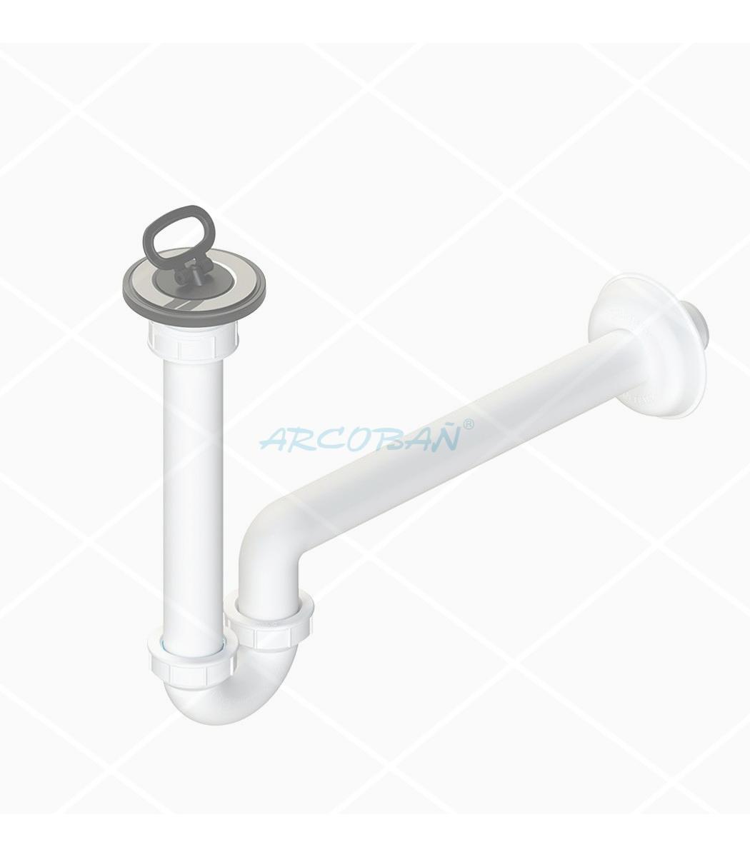 Conjunto sifon 40SF14 + Valvula 40LR14 CONJ. SIFON LAVABO/BIDET 40SF14+VALVULA 40LR14 - Imagen 1