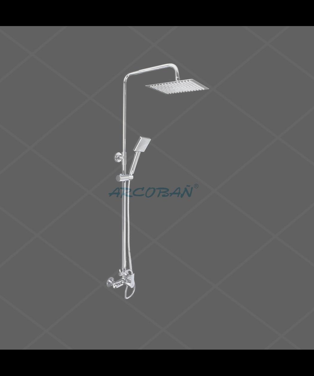 star monomando kappa neg COLUMNA DUCHA STAR5 MONOMANDO KAPPA Cuadrada - Imagen 1