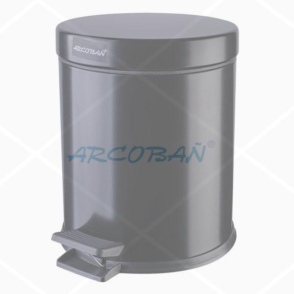Papelera pedal 5L negra baño PAPELERA PEDAL NEGRA 5L - Imagen 1