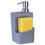 DISPENSADOR/DISPENSADOR JABON MULTIPLE COCINA GRIS
