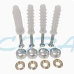 JUEGO 4 TORNILLOS CESTAS ALUMINIO