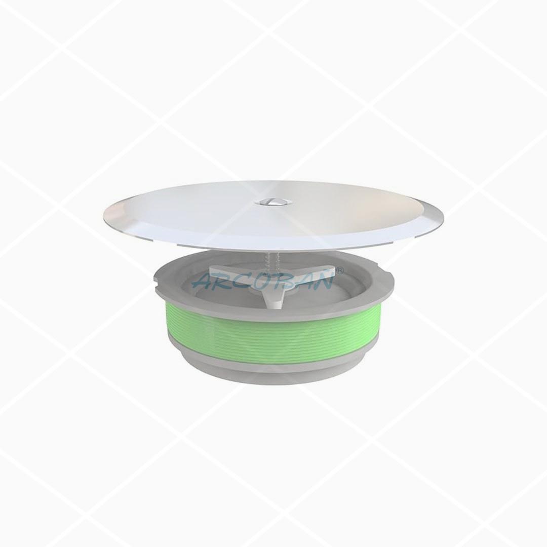 bote sifonico cerrado expansion TAPA BOTE SIFONICO CON SISTEMA EXPANSION CROMO 12,6 CM - Imagen 1