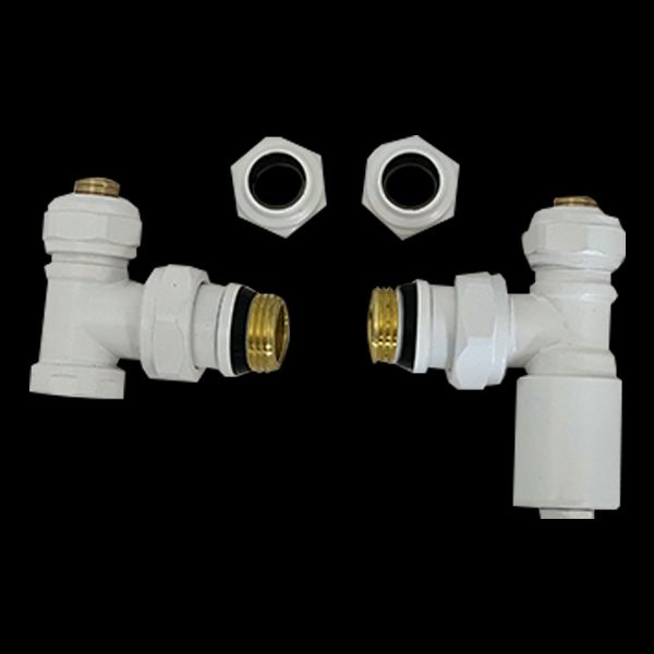 Juego llave radiador blanco