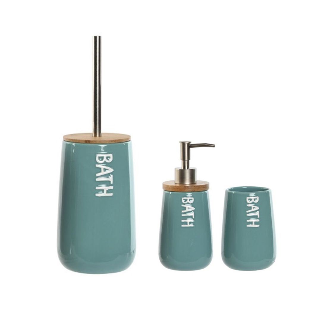 Lote escobillero + dosificador Bath azul