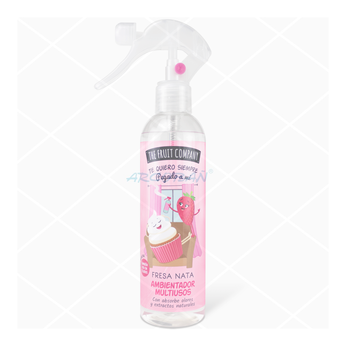 Spray ambientador multiusos fresa y nata 250ml TFC SPRAY AMBIENTADOR MULTIUSOS FRESA Y NATA 250ML - Imagen 1