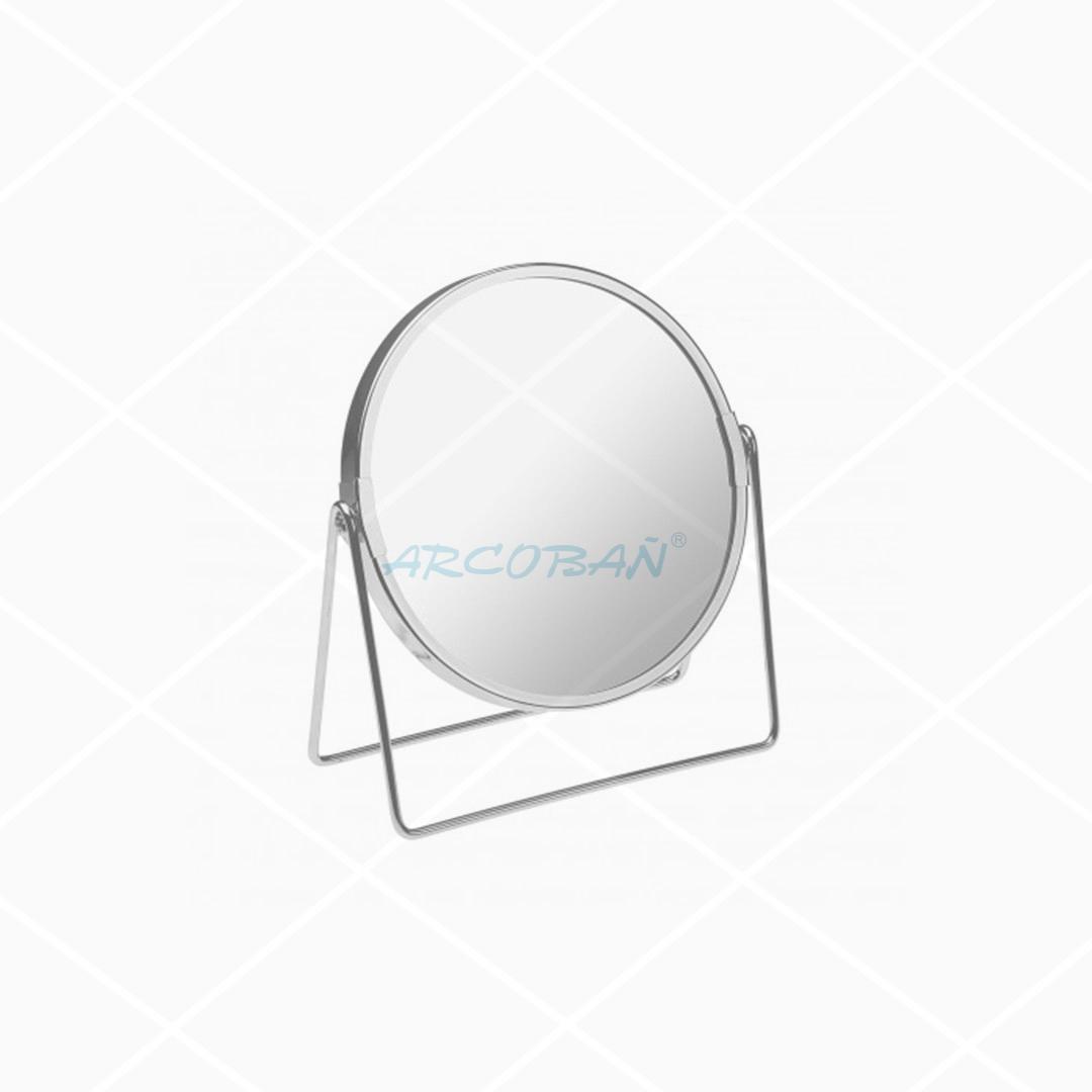 espejo_con_soporte_chrome_x7 ESPEJO CON SOPORTE CABALLETE CROMO 7/1 AUMENTOS D-17CM - Imagen 1