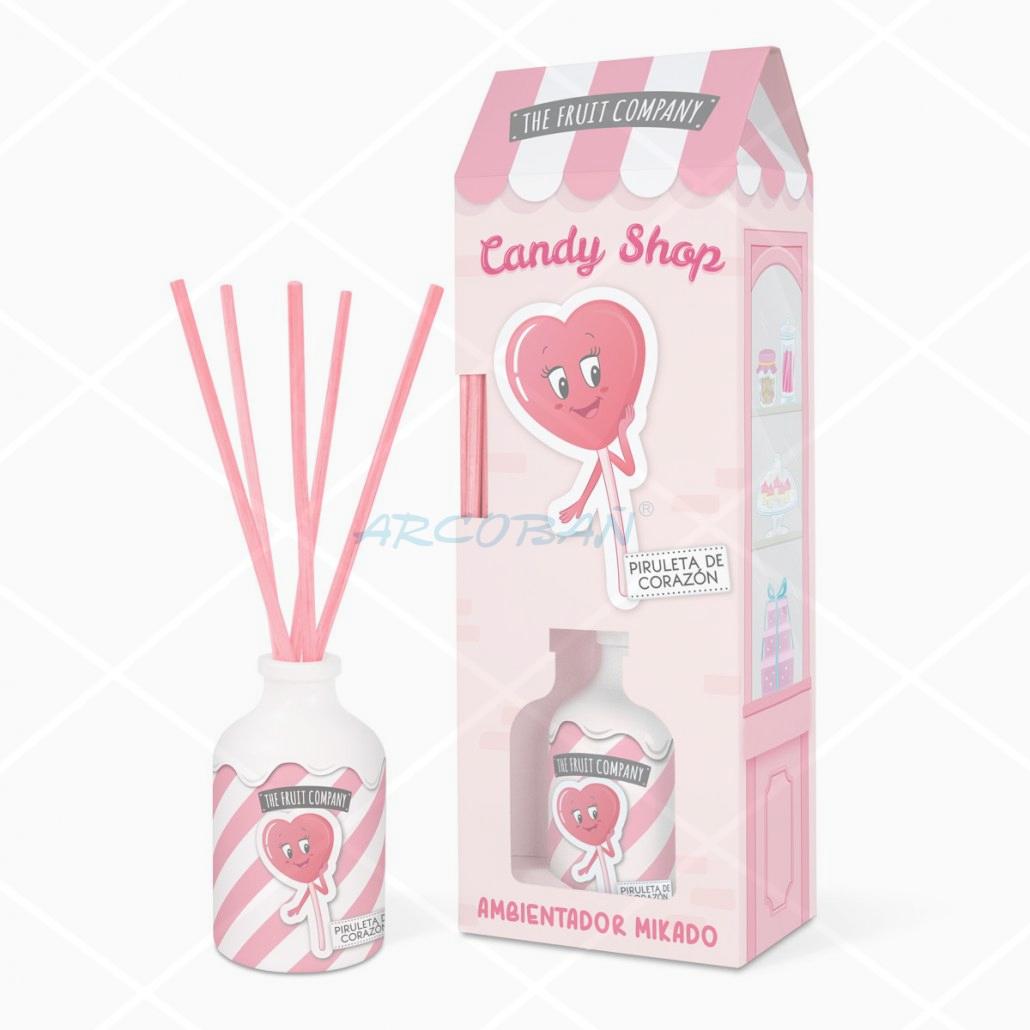 thefruitcompany_ambientador_mikado_piruleta_candy_shop-1030x1030 MIKADO PIRULETA DE CORAZON 40ML - Imagen 1