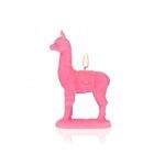 VELA DECORATIVA CERA LLAMA ROSA