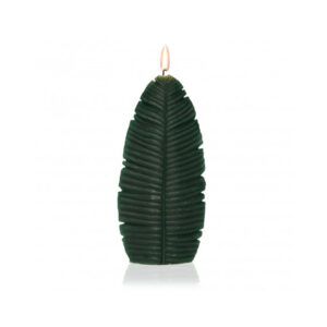 VELA DECORATIVA CERA DISEÑO HOJA VERDE