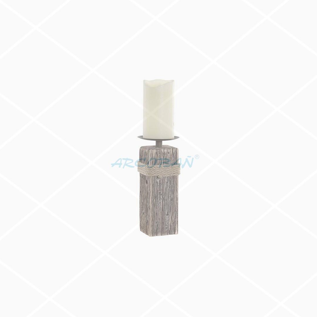porta vela candelabro envejecido CANDELABRO PORTAVELA ENVEJECIDO - Imagen 1
