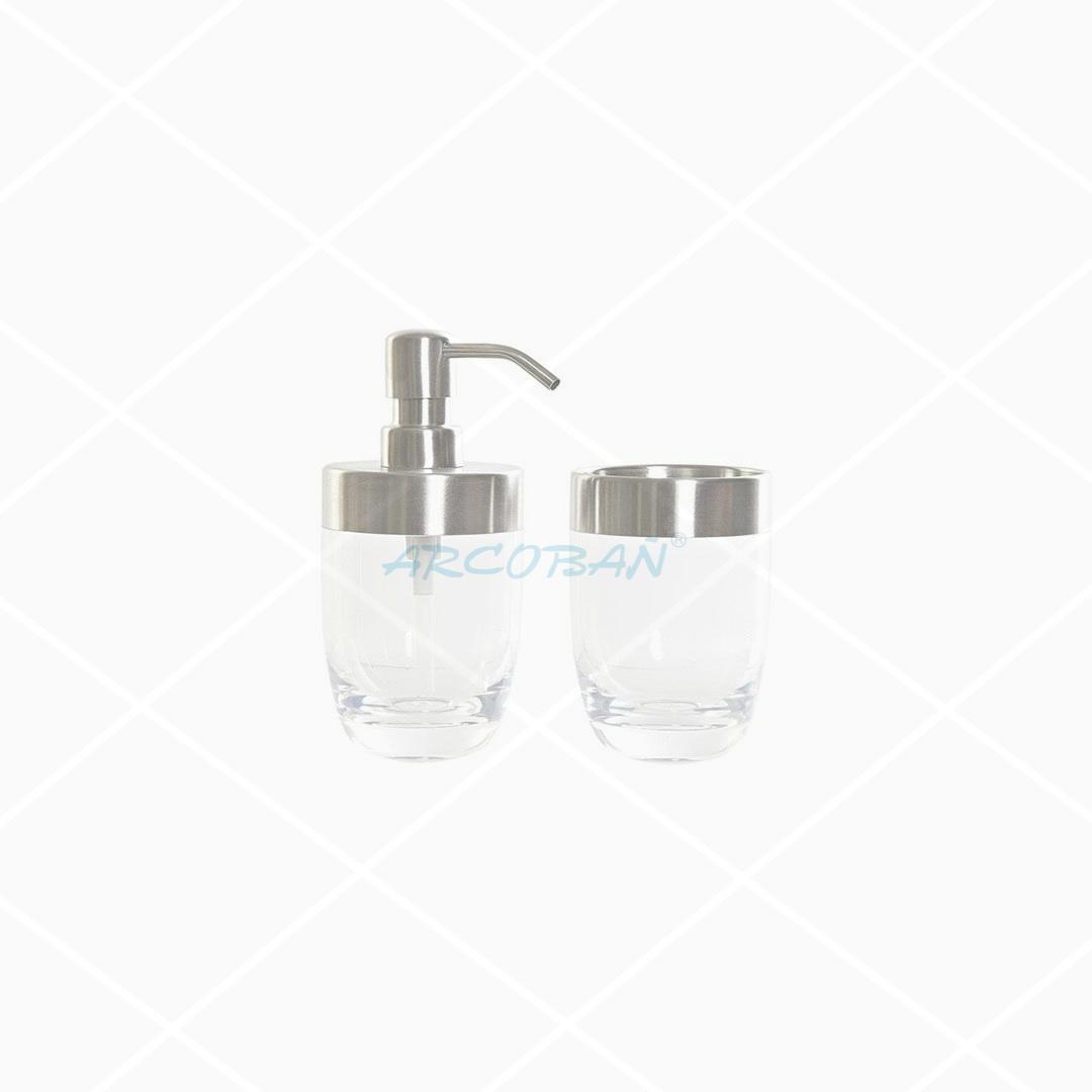 Set baño Aneto SET DOSIFICADOR + VASO ANETO - Imagen 1