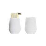 SET DOSIFICADOR/DISPENSADOR + VASO MONCAYO BLANCO