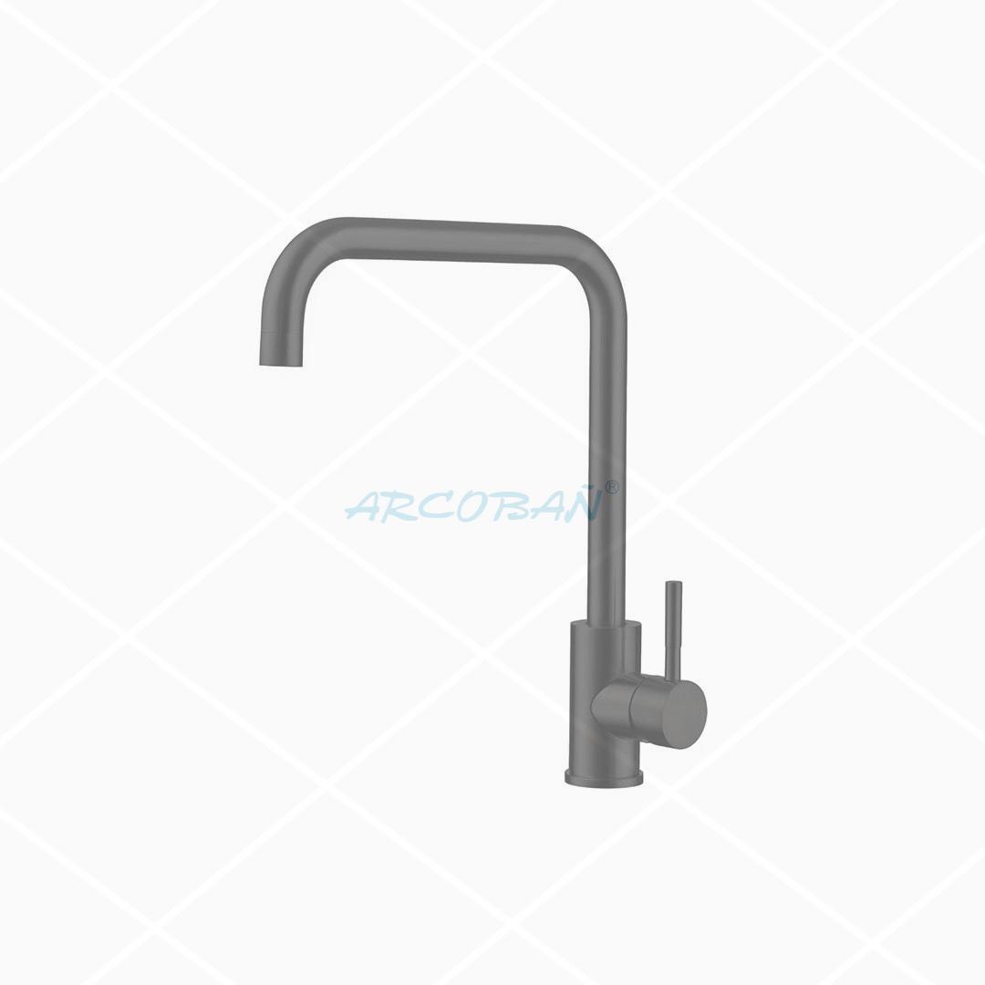 monomando fregadero negro pelicano inox MONOMANDO FREG. PELÍCANO NEGRO caño 25cm - Imagen 1