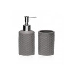 LOTE DISPENSADOR/DOSIFICADOR JABON + VASO CASABLANCA GRIS