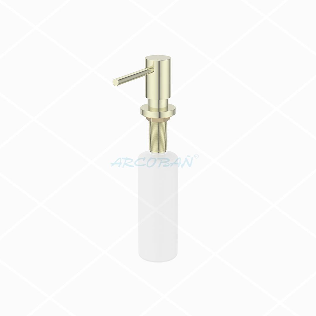 Dosificador dispensador jabon bajo encimera oro DISPENSADOR JABON UNIVERSAL BAJO ENCIMERA ORO - Imagen 1