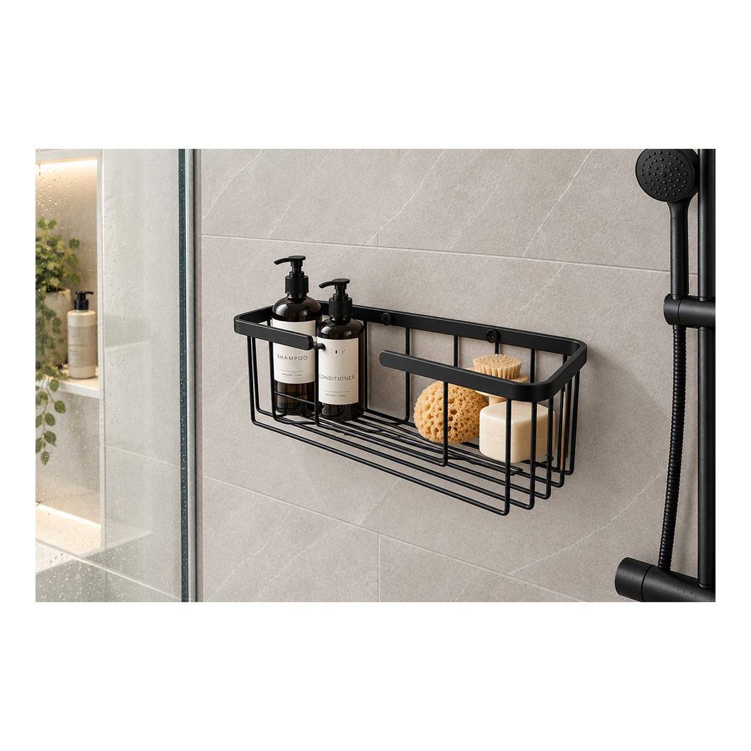 cesta rectangular negra 35 cm (002) CESTA RECTANGULAR 35CM NEGRA - Imagen 1
