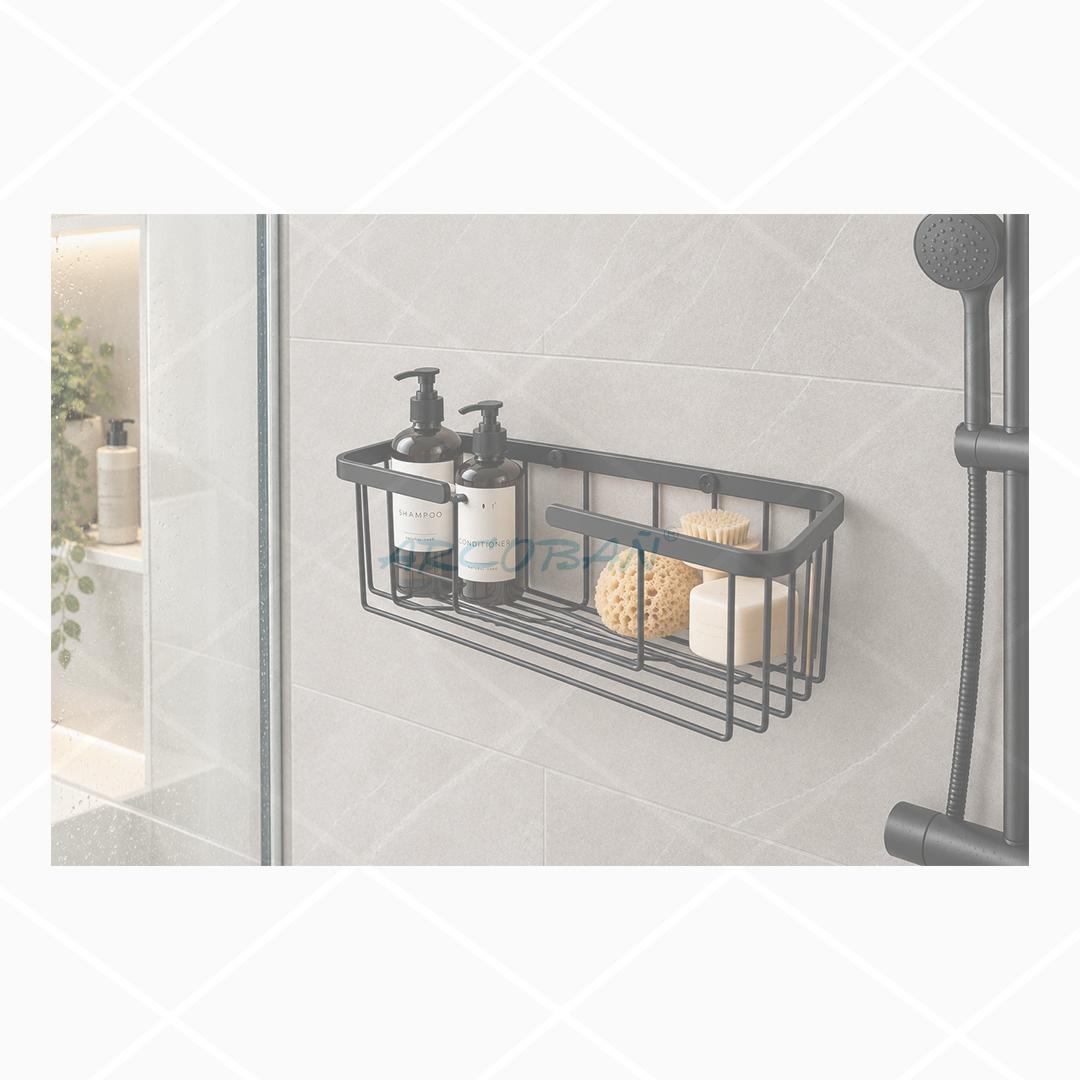 cesta rectangular negra 35 cm (002) CESTA RECTANGULAR 35CM NEGRA - Imagen 1