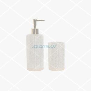 SET DOSIFICADOR/DISPENSADOR + VASO MUNICH MATE BEIGE