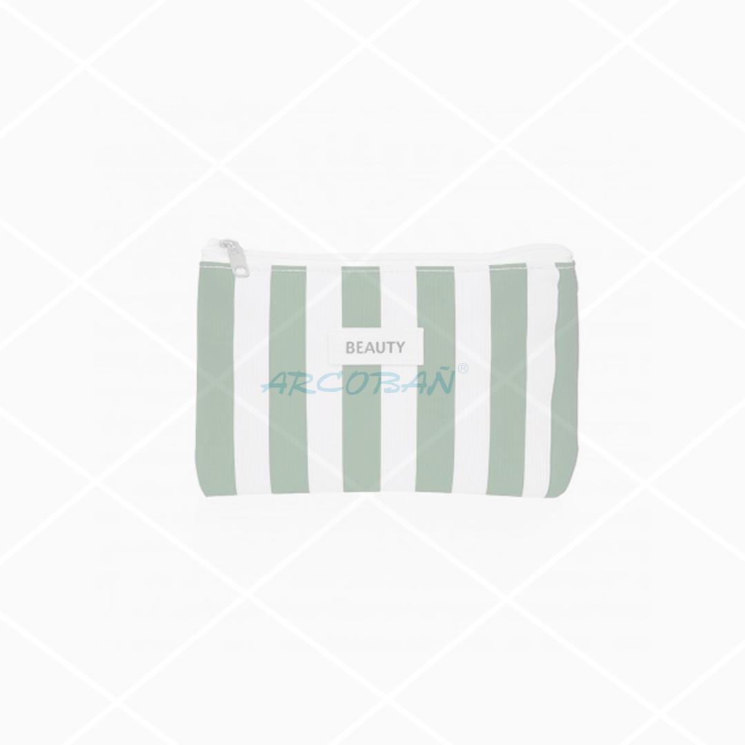 Neceser Sara rayas verdes cartera NECESER SARA RAYAS VERDES CARTERA - Imagen 1