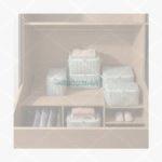 CAJA ALMACENAMIENTO RAYAS VERDES S (38X26X26cm)